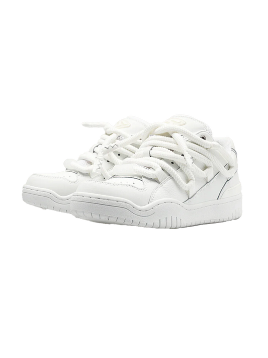 Triple White Low Top Sneakers