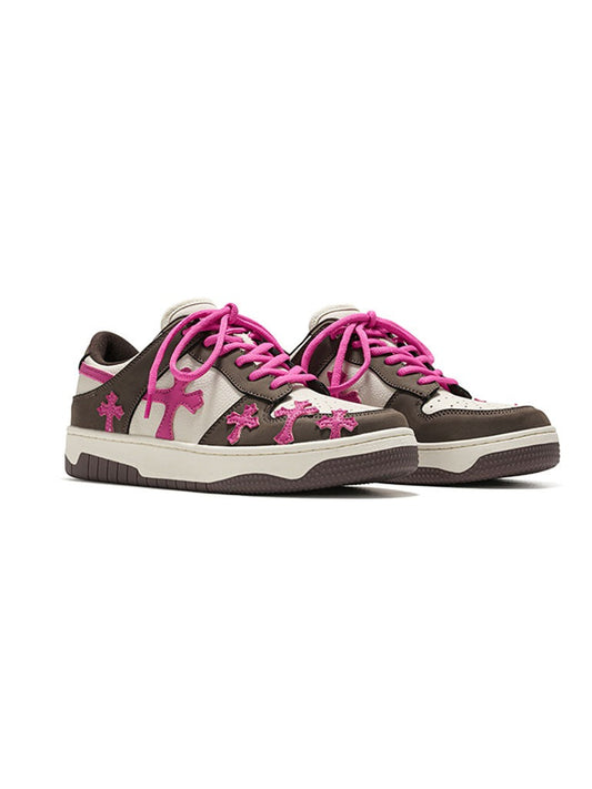 Pink Religions Low Cut Sneakers